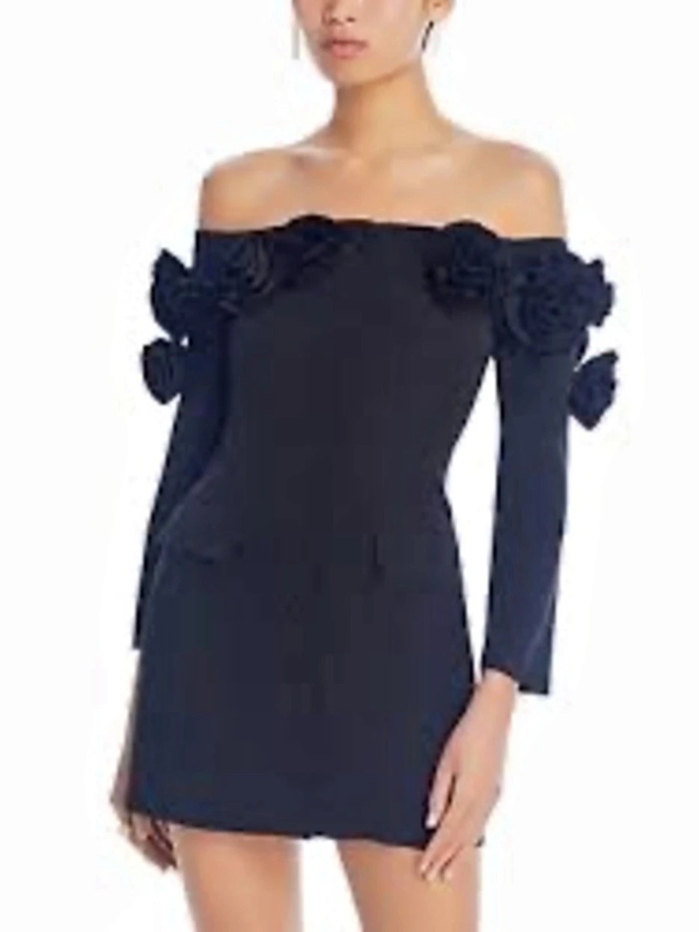 Lucyparis Off-Shoulder Mini Dress in Black Large Like New
